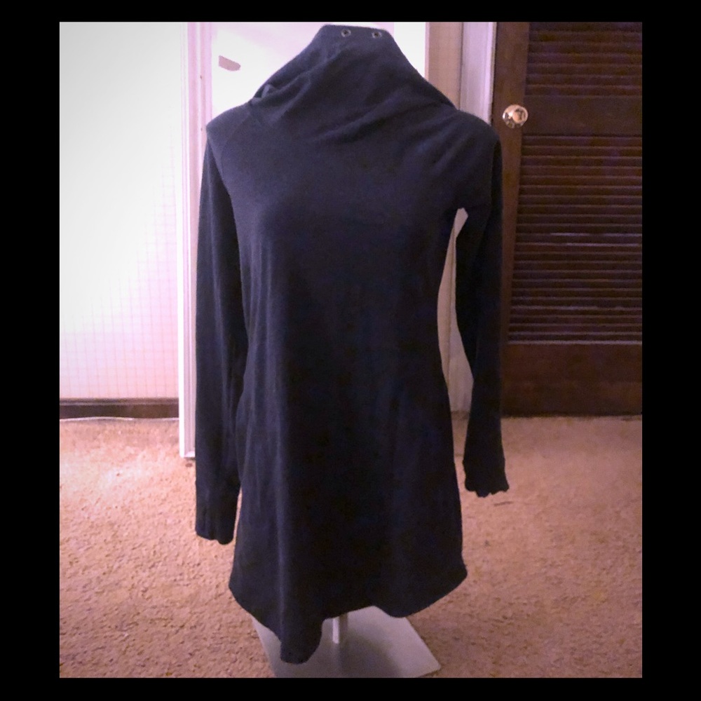 Hooded Workout Tunic — Long, Hand warmer slits